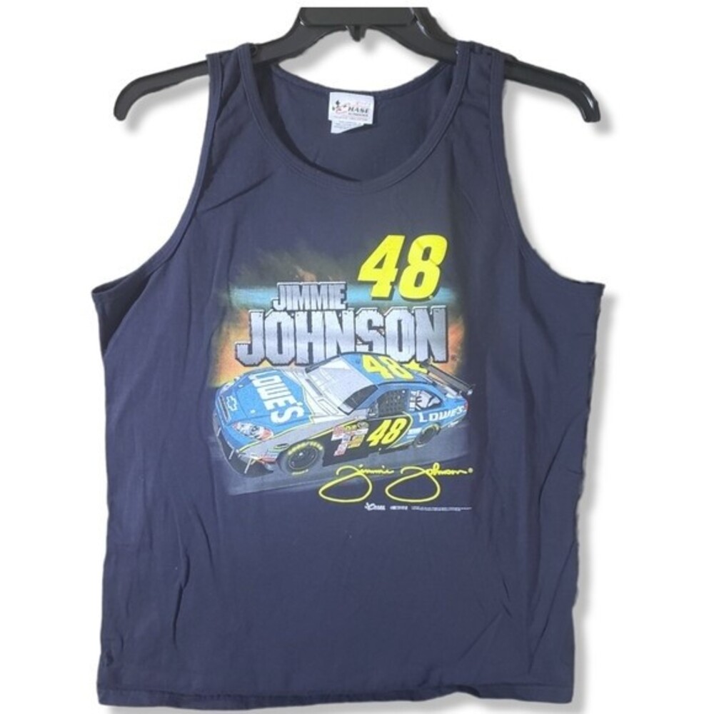 Jimmy Johnson Lowes #48 Adult L Chase Authentics Nascar Tank Top Shirt Muscle